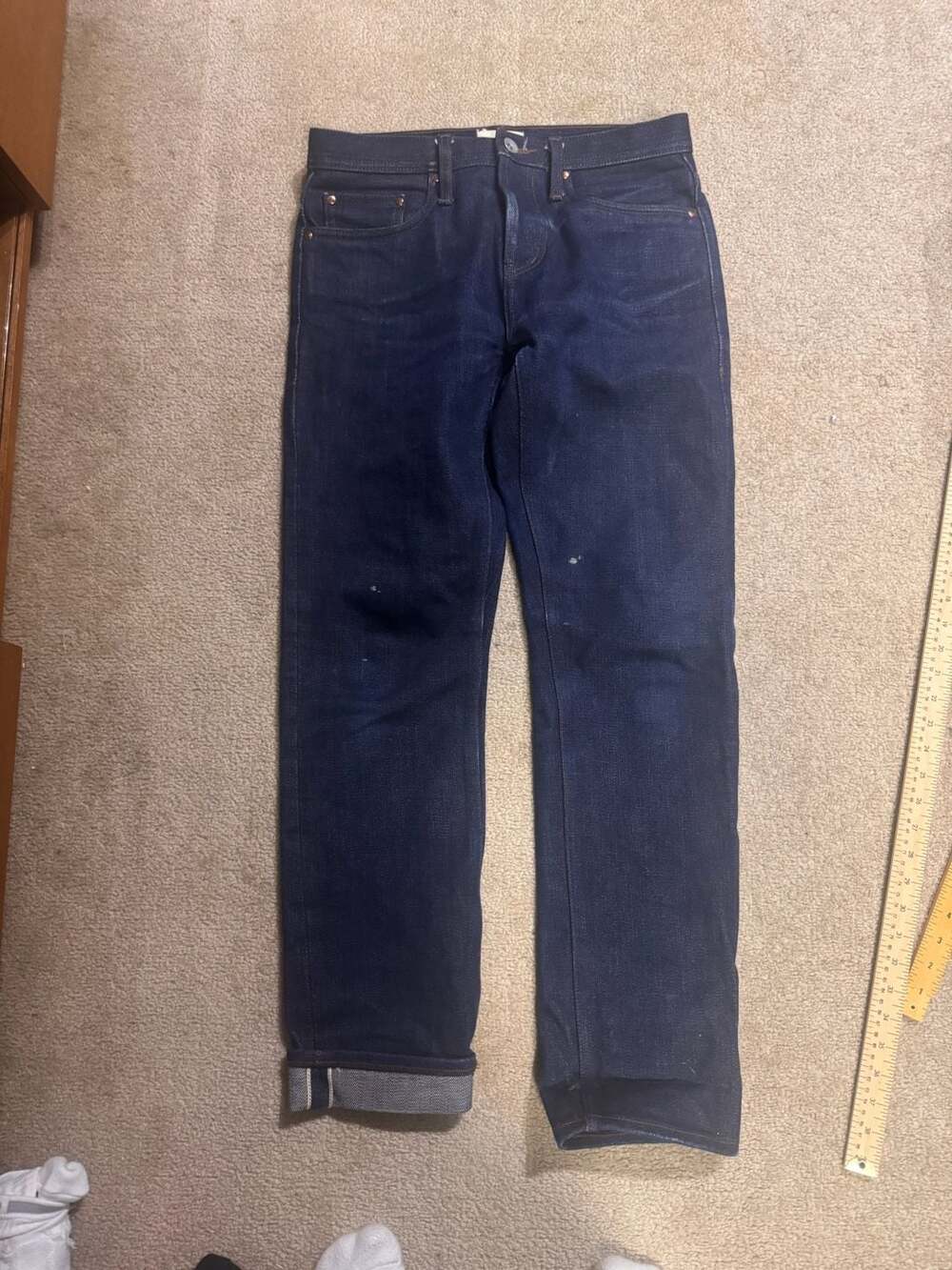 The Unbranded Brand UB221 Tapered Fit 21oz Heavyweight Indigo Selvedge Denim Jea
